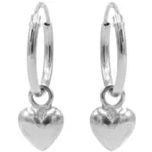Karma Symbols oorbel hart Zilver-M2306