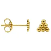 Karma Symbols oorbel M1635 6 Dots Goud