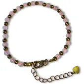 Ruben Robijn Ibiza love armband Roze kwarts goudkleur