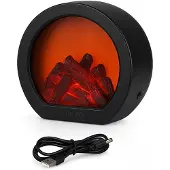 Ceruzo Led Sfeerhaard - 20x10x18- Mini Open Haard Lantaarn