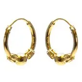 Karma Bali hoop oorringen BC27.12 Goud (12MM)