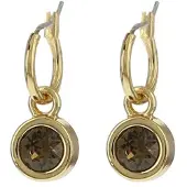 Biba 80313 Oorhangers goud Smokey Quartz