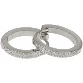 Kalli edelstalen Oorbel crystal 1869 Zilver 15mm