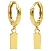 Karma hinged hoops symbool mini rectangle gold M2550HIN