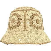 Yehwang -Crochet-hoedje- Bucketcap-Buckethat-Granny stitch-Raffa-Beige