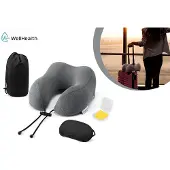 Wellhealth - Praktische 4-delige reisset met ergonomisch nekkussen - Travelkit