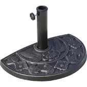 4Goodz Halfronde parasolvoet 9 kg standaard parasol 50x31x32 cm