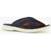 Bugatti leren heren slippers cognac blauw maat 42