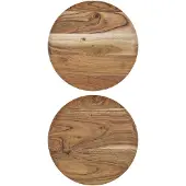 House Doctor Wood dienblad Ø25 cm 2-pack Natuur