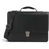 The Chesterfield Brand Glenwood Aktetas Messenger Leer 42 cm Laptop compartiment zwart