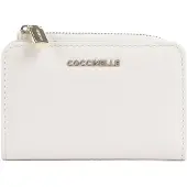 Coccinelle Leren Kaarthoes Metallic Soft Credit Card Holder Blanco Crème