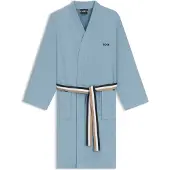 BOSS Ochtendjas van katoen met riem met de signature-stripe