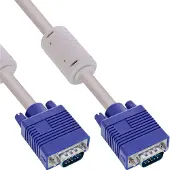 InLine S-VGA kabel, 15-pins HD male / male, grijs, 1,5m