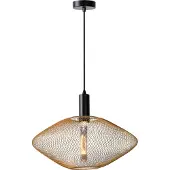 Lucide Hanglamp Mesh, dimbaar, messing / goud, Woon-/ Eetkamer, metaal, Vintage, hanglamp