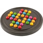 Goki bordspel Solitaire 20 cm donkerbruin