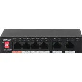 Dahua PFS3006-4ET-60-V2 6-poorts 10/100Mbps niet-beheerde desktop switch met 4 PoE-poorten