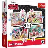 Trefl Minnie Mouse 4-in-1 puzzel - 12/15/20/24 stukjes