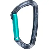 Climbing Technology Lime S D Carabiner Anthracite/Aquamarine Solid Straight Gate