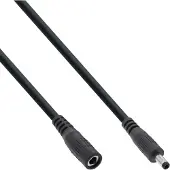 InLine DC verlengkabel | 4,0 x 1,7mm | max. 140W | zwart | 2 meter