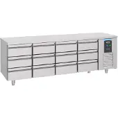 CombiSteel Koelwerkbank - ENERGY LINE - 632L - 12 Laden 1/1 GN - -2°C/+8°C - Geforceerd - 2330x700x850mm