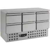 CombiSteel Koelwerkbank Combisteel, 6 lades, 137(b)x87(h)x70(d), 230/340W