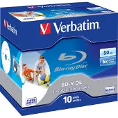Verbatim BD-R DL 50 GB inkjet JC 10er (1-6x)