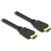 DeLOCK 84408 HDMI-kabel HDMI Aansluitkabel HDMI-A-stekker 3 m Zwart Rond, Afgeschermd, Vergulde steekcontacten, Verdraaid