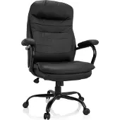 Hjh OFFICE Bureaustoel / directiestoel RELAX XXL B PU zwart