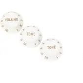 Fender Stratocaster Knobs 1 Volume 2 Tone White