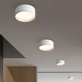 CMD LED plafondlamp 9194, Ø 15 cm, wit, IP44, metaal 9194, wit / opaal, Aluminium, Modern, LED plafondlamp