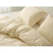 Yumeko Dekbedovertrek set Gewassen Percal Katoen 240x220 Geel - Eco, Bio & Fairtrade