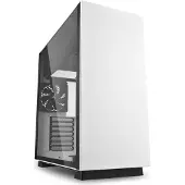 Sharkoon Pure Steel, Midi-tower, PC-behuizing, Zwart, Wit, ATX, E-ATX, Micro ATX, Mini-ITX, SSI CEB, SSI EEB, Staal, Gehard glas, 16 cm