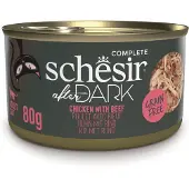 Schesir 12x80g After Dark kip & Rund natvoer voor katten