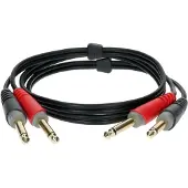 Klotz AT-JJ0200 2x jackplug 2p - 2x jackplug 2p 2m verloopkabel