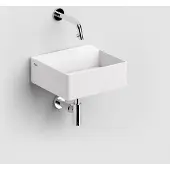 Clou New Flush 1 fontein solid surface 28cm met afvoerplaat wit mat