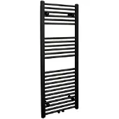 Sanicare design handdoekradiator 45x160cm midden aansluiting zwart mat