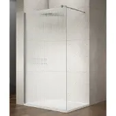 Saniclear Ridge inloopdouche 140x200cm ribbelglas RVS