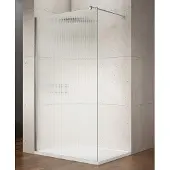 Saniclear Ridge inloopdouche 140x200cm ribbelglas chroom