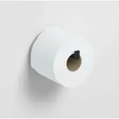 Clou Flat toiletrolhouder recht zwart mat