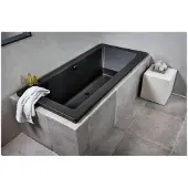 Xenz Society inbouw bad 175x80 cm ebony mat zwart