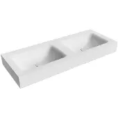Mondiaz Cloud vrijhangende wastafel 120cm talc zonder kraangaten
