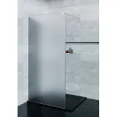 Saniclear Blurred douchewand matglas 80x200cm chroom profiel