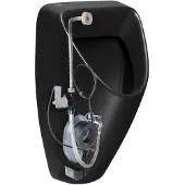 Bruckner Schwarn urinoir met spoeling 31.5x26.5cm zwart mat