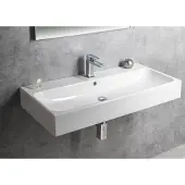 Sapho Toridi keramische wastafel 101x46cm met 1 kraangat wit