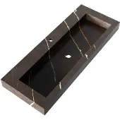 Brauer Coral wastafel marmerlook 120cm met kraangat copper brown