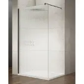 Saniclear Ridge inloopdouche 120x200cm ribbelglas gunmetal