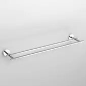 Clou Flat dubbel handdoekhouder 60cm chroom