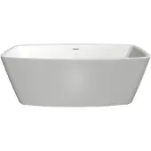 Xenz Moniek 155x80x57 vrijstaand bad glans wit incl. sleuf overloop/afvoer glans wit