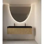 Gliss Design Eos spiegel ronding naar beneden 140x120cm