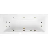 Lambini Designs Cube bubbelbad 170x75cm elektronisch met 6+4+2 hydrojets goud